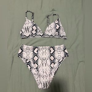 Snake print bikini set